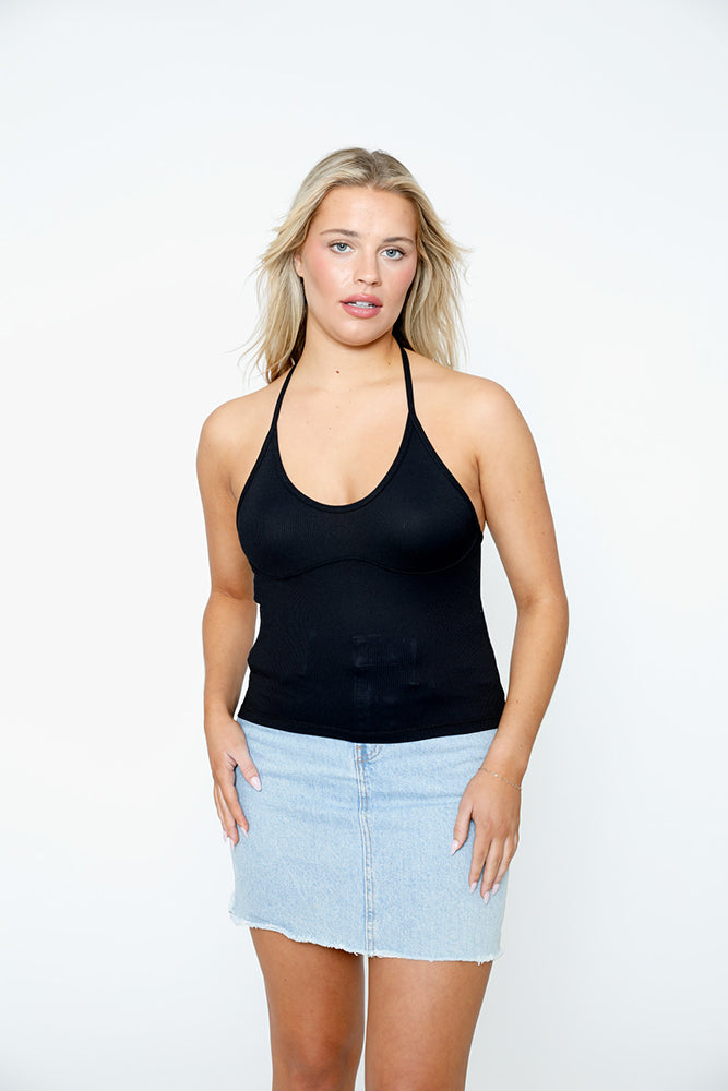 Hollywood Halter Top - Noir
