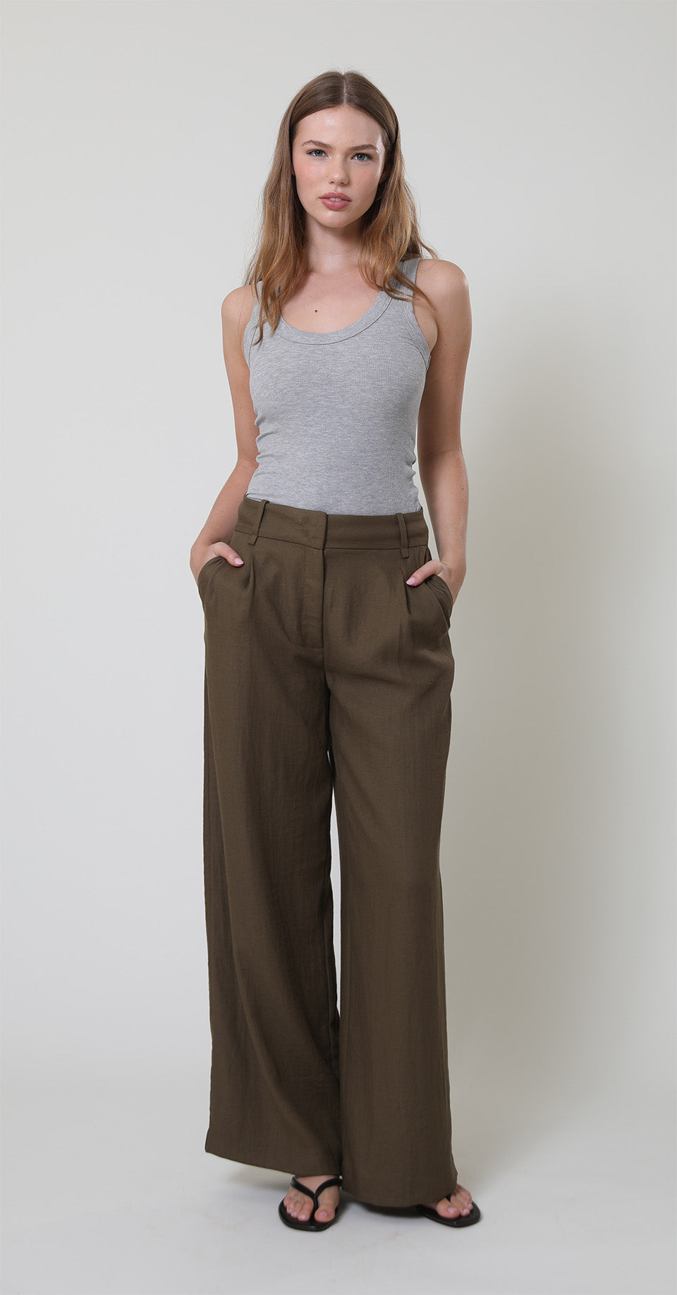 Palm Springs Eve Tank in Heather Grey by Sydney Los Angeles