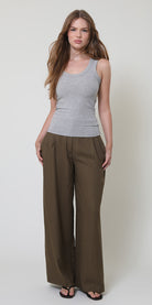 Heather Grey Palm Springs Eve Tank, made in LA by Sydney Los Angeles